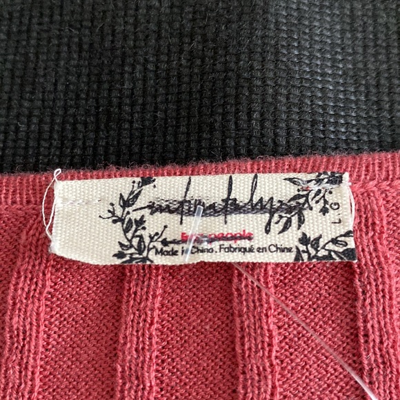 Free People Intimately NWT ribbed short sleeve layering T 3 hook split front - Picture 4 of 12